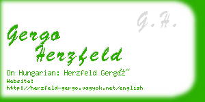 gergo herzfeld business card